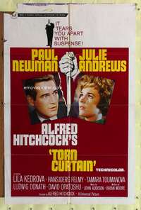 w811 TORN CURTAIN one-sheet movie poster '66 Paul Newman, Hitchcock