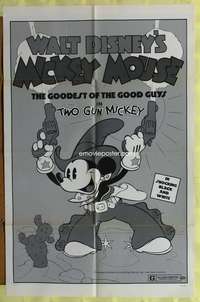w820 TWO GUN MICKEY one-sheet movie poster R74 cowboy Mickey Mouse, Disney