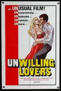 w835 UNWILLING LOVERS one-sheet movie poster '77 very sexy Jody Maxwell!