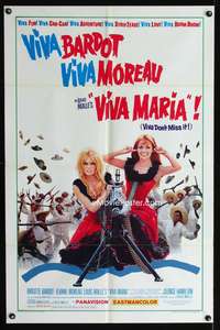 w850 VIVA MARIA one-sheet movie poster '66 Brigitte Bardot, Jeanne Moreau
