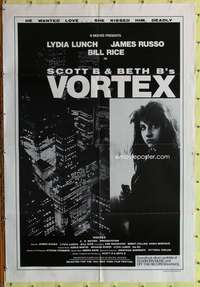 w852 VORTEX one-sheet movie poster '82 rare modern independent film noir!