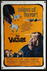 w853 VULTURE one-sheet movie poster '66 half man, half beastbird, terror!