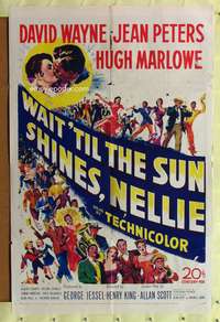 w856 WAIT TILL THE SUN SHINES, NELLIE one-sheet movie poster '52 D. Wayne