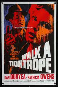 w858 WALK A TIGHTROPE one-sheet movie poster '64 Dan Duryea, Patricia Owens