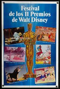 w862 WALT DISNEY'S CARNIVAL OF HITS Spanish/U.S. one-sheet movie poster '60s Mickey