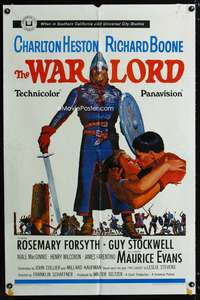 w866 WAR LORD one-sheet movie poster '65 Charlton Heston, Richard Boone
