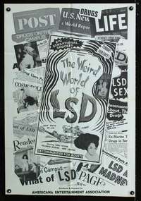 w877 WEIRD WORLD OF LSD one-sheet movie poster '67 Robert Ground, drugs!