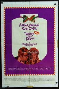 w881 WHAT'S UP DOC one-sheet movie poster '72 Barbra Streisand, O'Neal