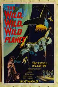 w900 WILD, WILD, WILD PLANET one-sheet movie poster '65 Italian sci-fi!