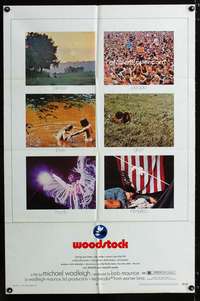 w912 WOODSTOCK one-sheet movie poster '70 classic rock & roll concert!
