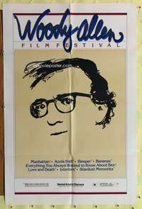 w913 WOODY ALLEN FILM FESTIVAL one-sheet movie poster '81 his eight best!