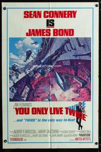 w921 YOU ONLY LIVE TWICE style A one-sheet movie poster '67 Connery IS Bond!