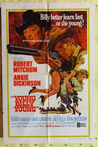 w923 YOUNG BILLY YOUNG one-sheet movie poster '69 Robert Mitchum, Dickinson