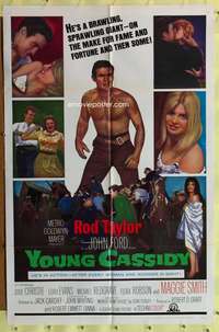 w924 YOUNG CASSIDY one-sheet movie poster '65 John Ford, Rod Taylor