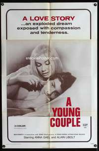 w925 YOUNG COUPLE one-sheet movie poster '72 true love that doesn't last!