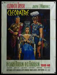 z026 CLEOPATRA French one-panel movie poster '64 Liz Taylor by Terpning!