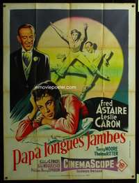 z028 DADDY LONG LEGS French one-panel movie poster '55 Grinsson art, Caron