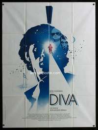 z031 DIVA French one-panel movie poster '82 Jean Jacques Beineix, cool art!