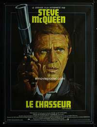 z046 HUNTER French one-panel movie poster '80 Mascii art of Steve McQueen!