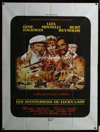 z059 LUCKY LADY French one-panel movie poster '75 Gene Hackman, Reynolds