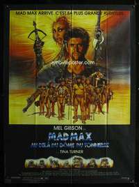 z060 MAD MAX BEYOND THUNDERDOME French one-panel movie poster '85 Amsel art!
