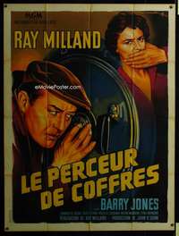 z010 SAFECRACKER French one-panel movie poster '58 great Roger Soubie art!