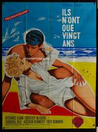 z079 SUMMER PLACE French one-panel movie poster '59 great Broutin artwork!