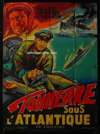 z085 TORPEDO ZONE French one-panel movie poster '59 cool Belinsky WWII art!