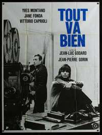 z086 TOUT VA BIEN French one-panel movie poster '72 Jean-Luc Godard, Fonda
