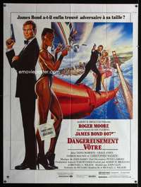 z089 VIEW TO A KILL French one-panel movie poster '85 Moore as James Bond!
