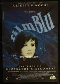 z425 BLUE Italian one-panel movie poster '93 Juliette Binoche, Kieslowski