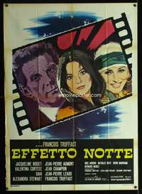 z448 DAY FOR NIGHT Italian one-panel movie poster '73 Francois Truffaut