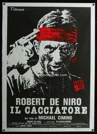 z451 DEER HUNTER Italian one-panel movie poster '78 Robert De Niro, Cimino