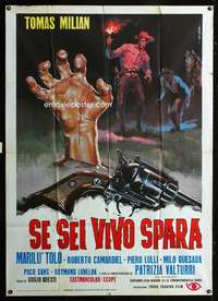 z457 DJANGO KILL IF YOU LIVE SHOOT Italian one-panel movie poster '67 cool!