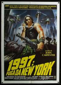 z465 ESCAPE FROM NEW YORK Italian one-panel movie poster '81 Kurt Russell