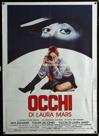 z466 EYES OF LAURA MARS Italian one-panel movie poster '78 psychic Dunaway!