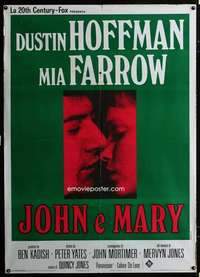 z514 JOHN & MARY Italian one-panel movie poster '69 Dustin Hoffman, Farrow