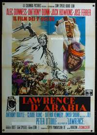 z524 LAWRENCE OF ARABIA Italian one-panel movie poster '62 Cesselon art!