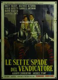 z525 LE SETTE SPADE DEL VENDICATORE Italian one-panel movie poster '62