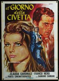 z529 MAFIA Italian one-panel movie poster R70s Stefano art of Cardinale!