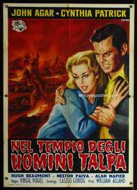 z535 MOLE PEOPLE Italian one-panel movie poster '61 Deamicis sci-fi art!