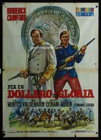 z536 MUTINY AT FORT SHARP Italian one-panel movie poster '66 Casaro art!