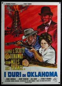 z541 OKLAHOMA CRUDE Italian one-panel movie poster '73 George C. Scott