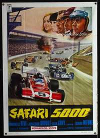 z557 SAFARI 5000 Italian one-panel movie poster 1972 Japanese car racing!