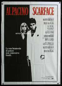 z562 SCARFACE Italian one-panel movie poster '83 Al Pacino, Brian De Palma