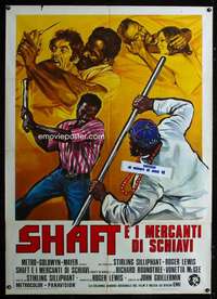 z565 SHAFT IN AFRICA Italian one-panel movie poster '73 Richard Roundtree