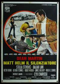 z569 SILENCERS Italian one-panel movie poster '66 Dean Martin & Slaygirls!
