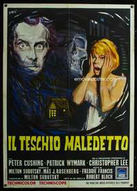 z570 SKULL Italian one-panel movie poster '65 Peter Cushing, Avelli art!