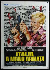 z574 SPECIAL COP IN ACTION Italian one-panel movie poster '76 cool art!