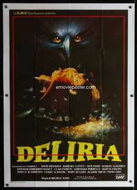 z452 DELIRIA Italian one-panel movie poster '87 wild bird horror image!